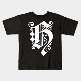 Silver Letter H Kids T-Shirt